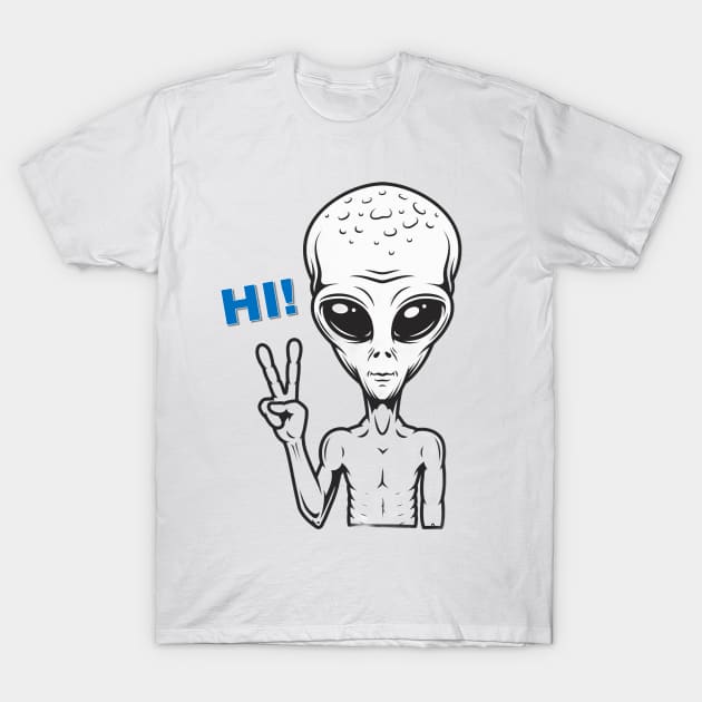 Alien saying Hi T-Shirt by matguy